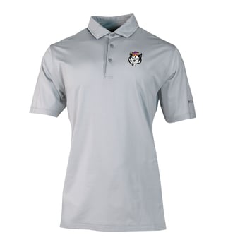Men's Columbia Gray Washington Huskies Vault Logo Double Hit Polo