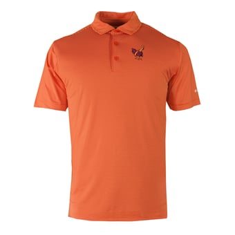 Men's Columbia Orange Virginia Tech Hokies Vault Logo Double Hit Polo