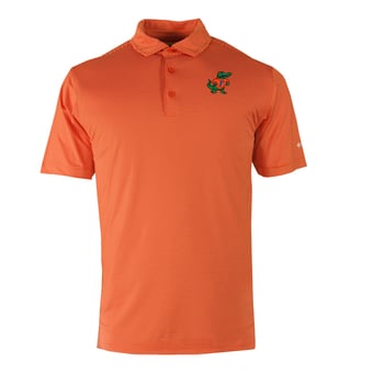 Men's Columbia Orange Florida Gators Vault Logo Double Hit Polo