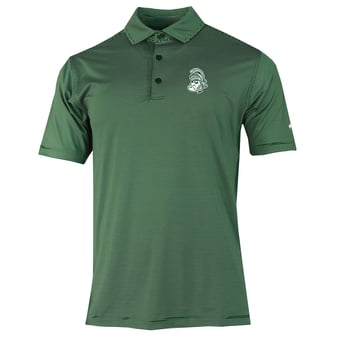 Men's Columbia Green Michigan State Spartans Vault Logo Double Hit Polo