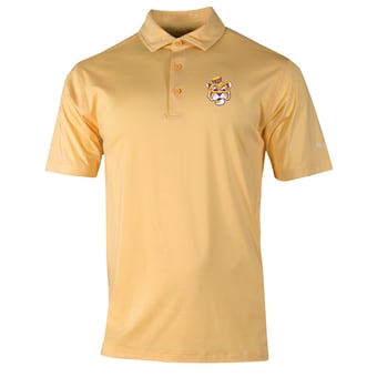 Men's Columbia Gold LSU Tigers Vault Logo Double Hit Polo