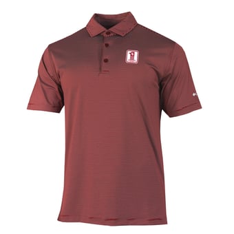 Men's Columbia Crimson Oklahoma Sooners Vault Logo Double Hit Polo