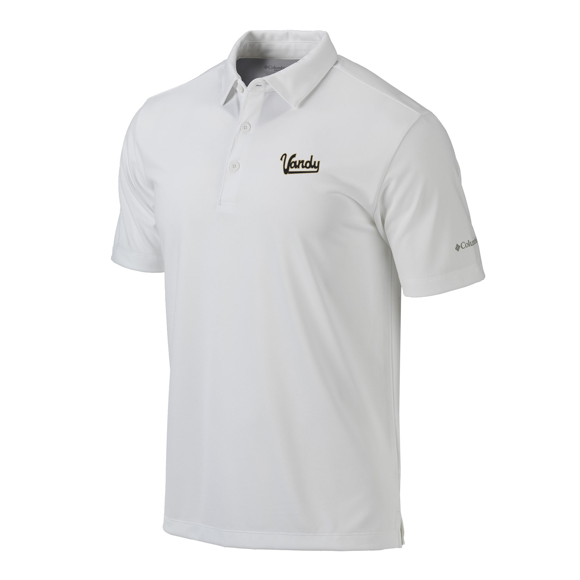 Men’s Columbia White Vanderbilt Commodores Vault Omni-Wick Drive Polo