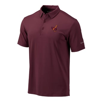 Men's Columbia Maroon Virginia Tech Hokies Vault Omni-Wick Drive Polo