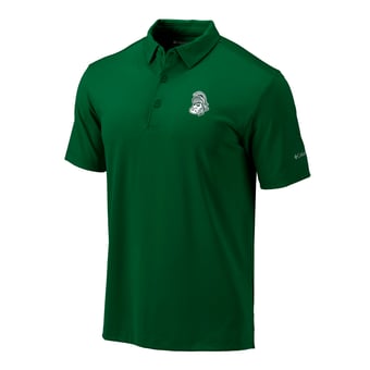 Men's Columbia Green Michigan State Spartans Vault Omni-Wick Drive Polo