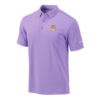 Men's Columbia Purple LSU Tigers Vault Omni-Wick Drive Polo