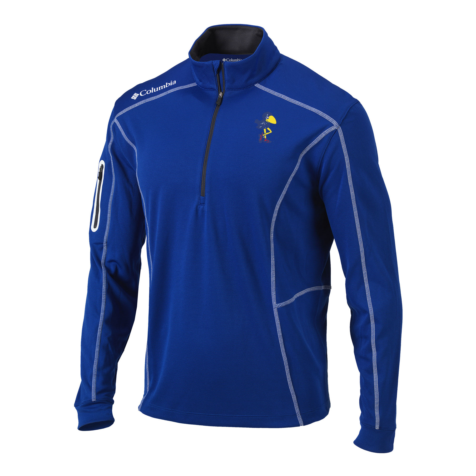 Men’s Columbia Royal Kansas Jayhawks Vault Omni-Wick Shotgun Quarter-Zip Pullover
