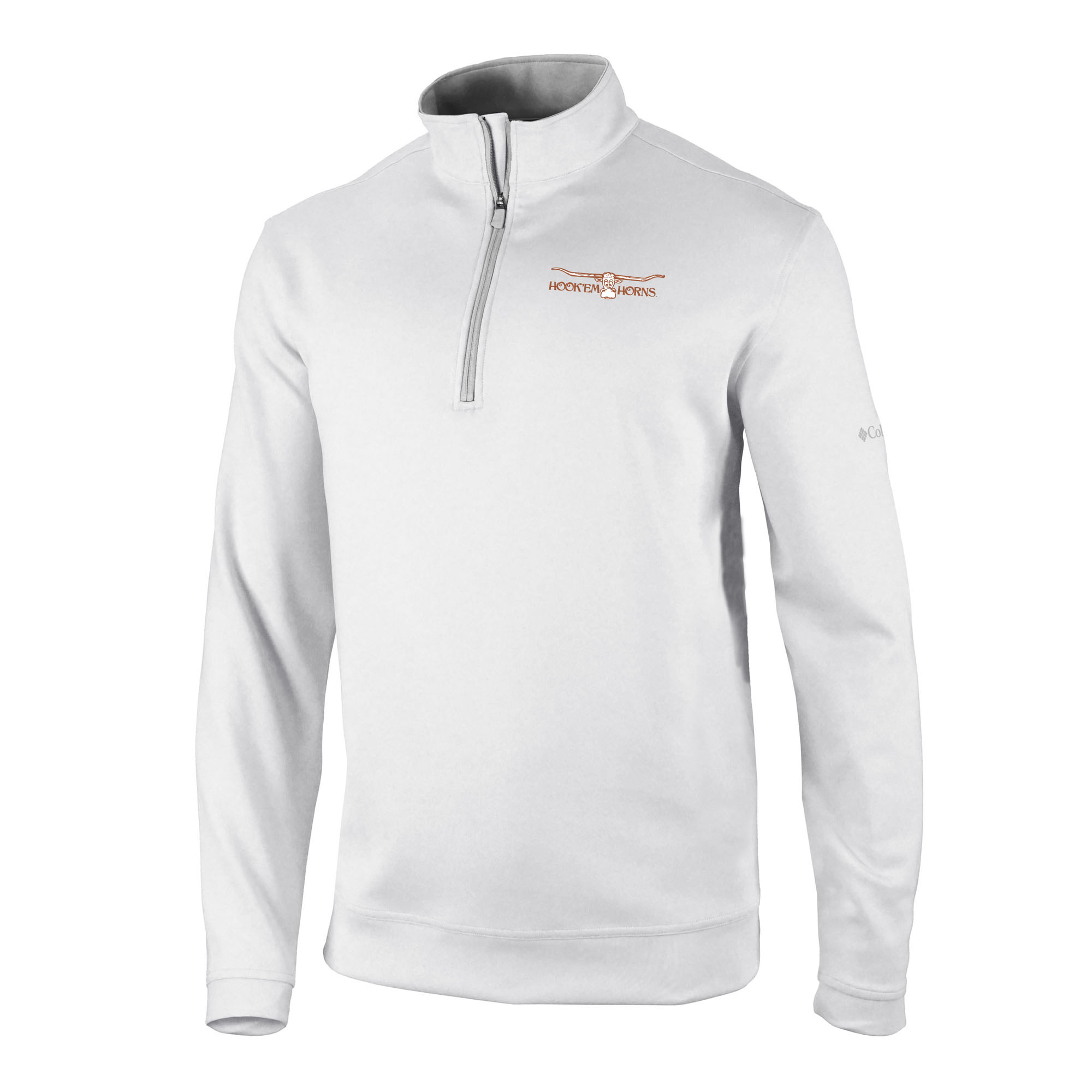 Men’s Columbia White Texas Longhorns Vault Logo Wickhams Hills Quarter-Zip Pullover