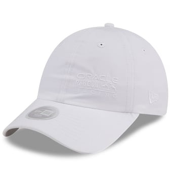 Women's New Era  White Red Bull Racing 9FORTY Ponytail Adjustable Hat
