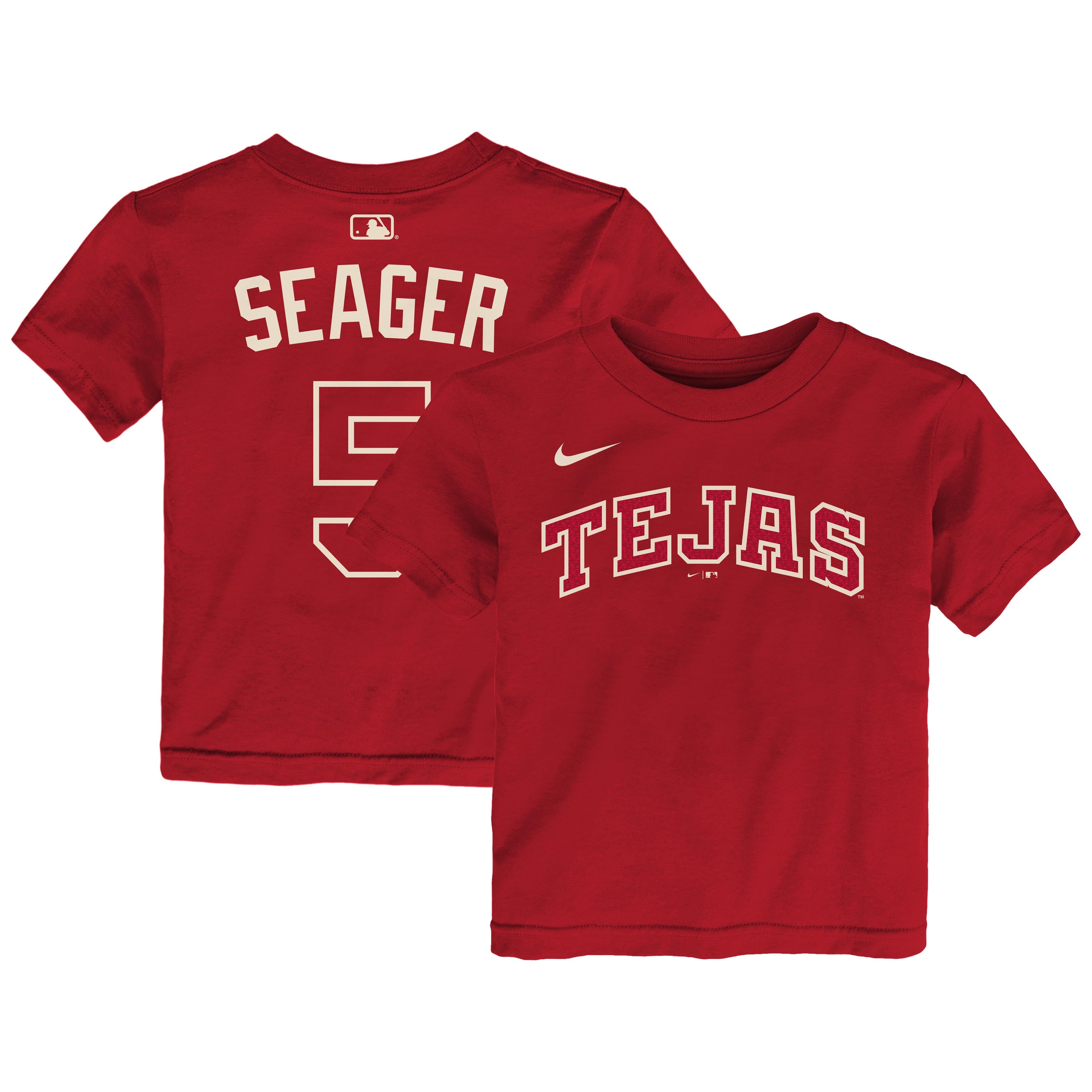 Toddler Nike Corey Seager Red Texas Rangers 2026 City Connect Name & Number T-Shirt