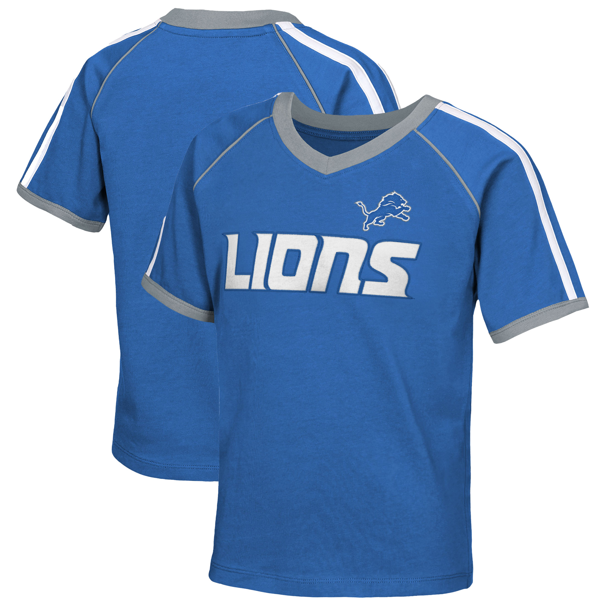 Girls Youth Outerstuff  Blue Detroit Lions Score Breaker Soccer T-Shirt
