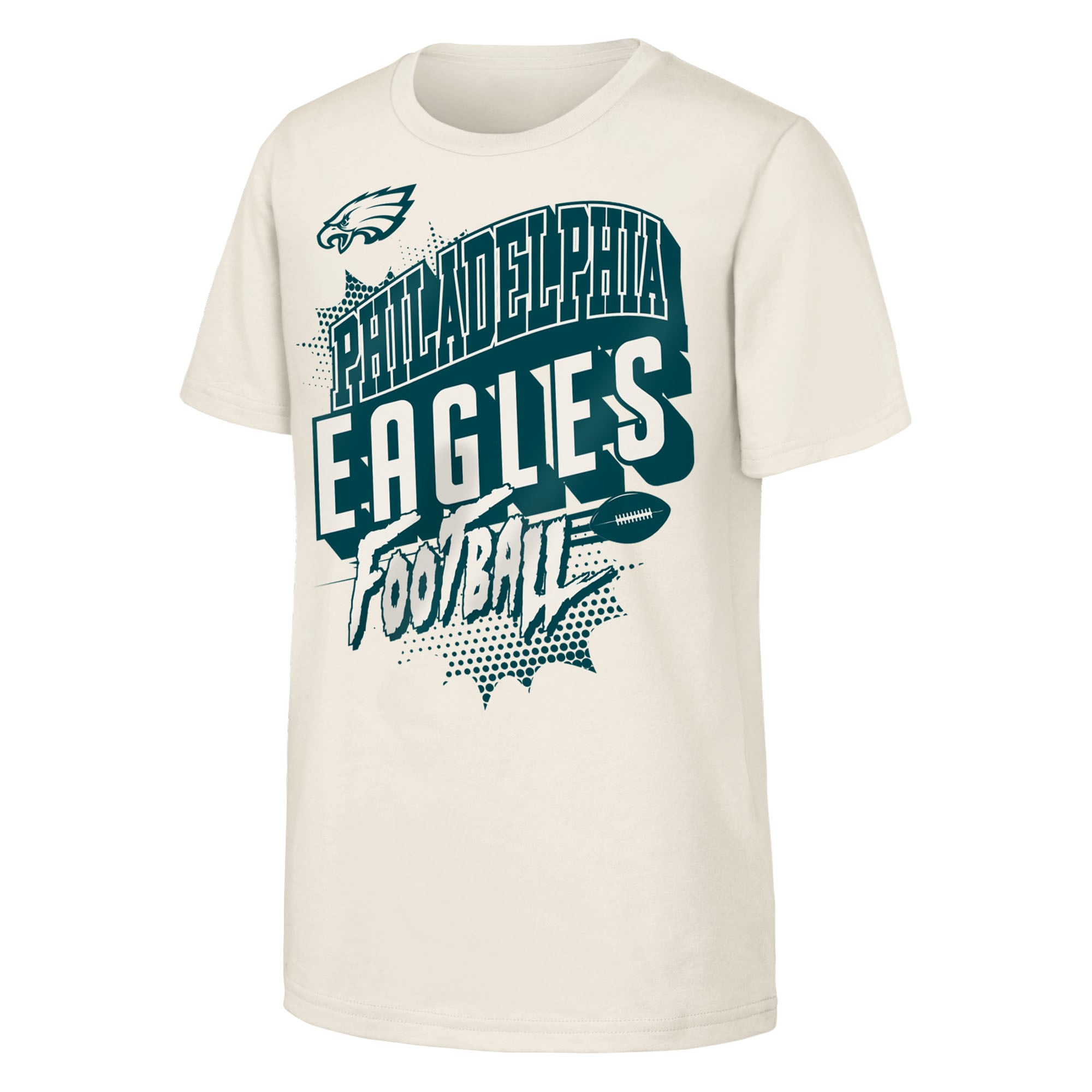 Youth Outerstuff Natural Philadelphia Eagles Action Comic T-Shirt