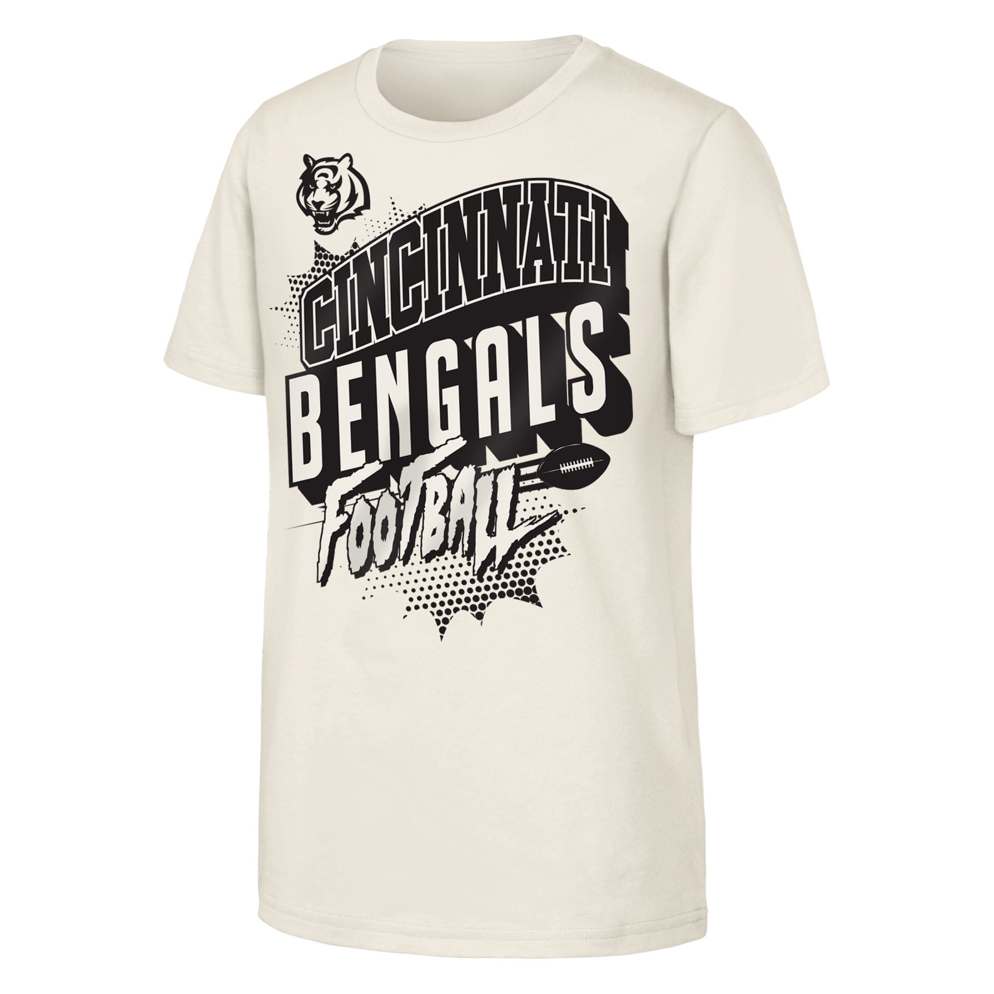 Youth Outerstuff Natural Cincinnati Bengals Action Comic T-Shirt