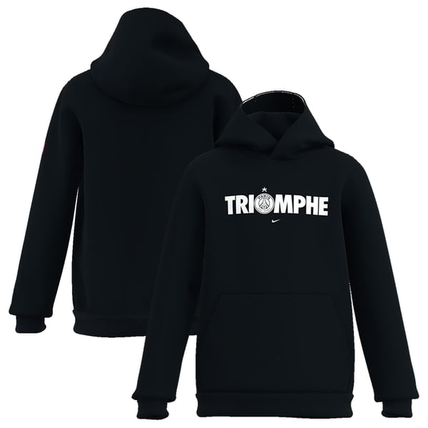 Sweat capuche PSG Champions d'Europe Nike TRIOMPHE - Noir - Enfant