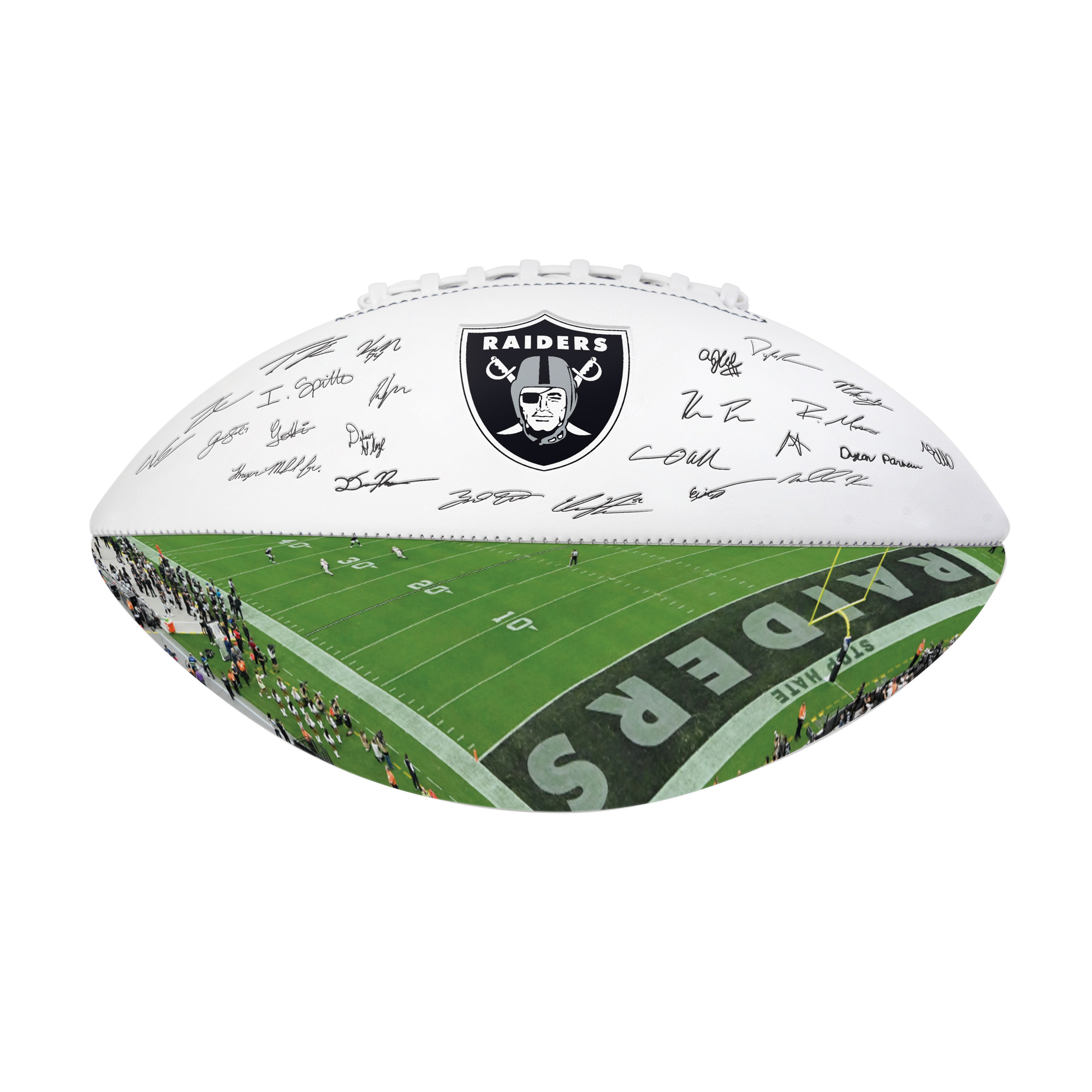 Logo Brands Las Vegas Raiders 2025 Autograph Signature Football