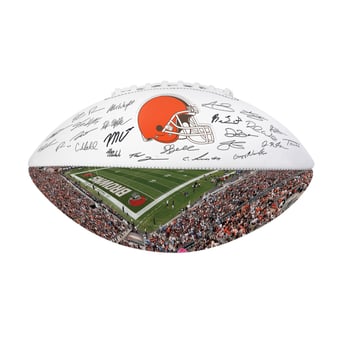 Logo Brands Cleveland Browns 2025 Autograph Signature Football