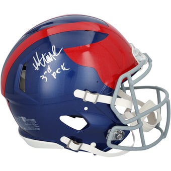 Abdul Carter New York Giants Autographed Riddell 2024 Alternate Speed Authentic Helmet with "3rd Pick" Inscription
