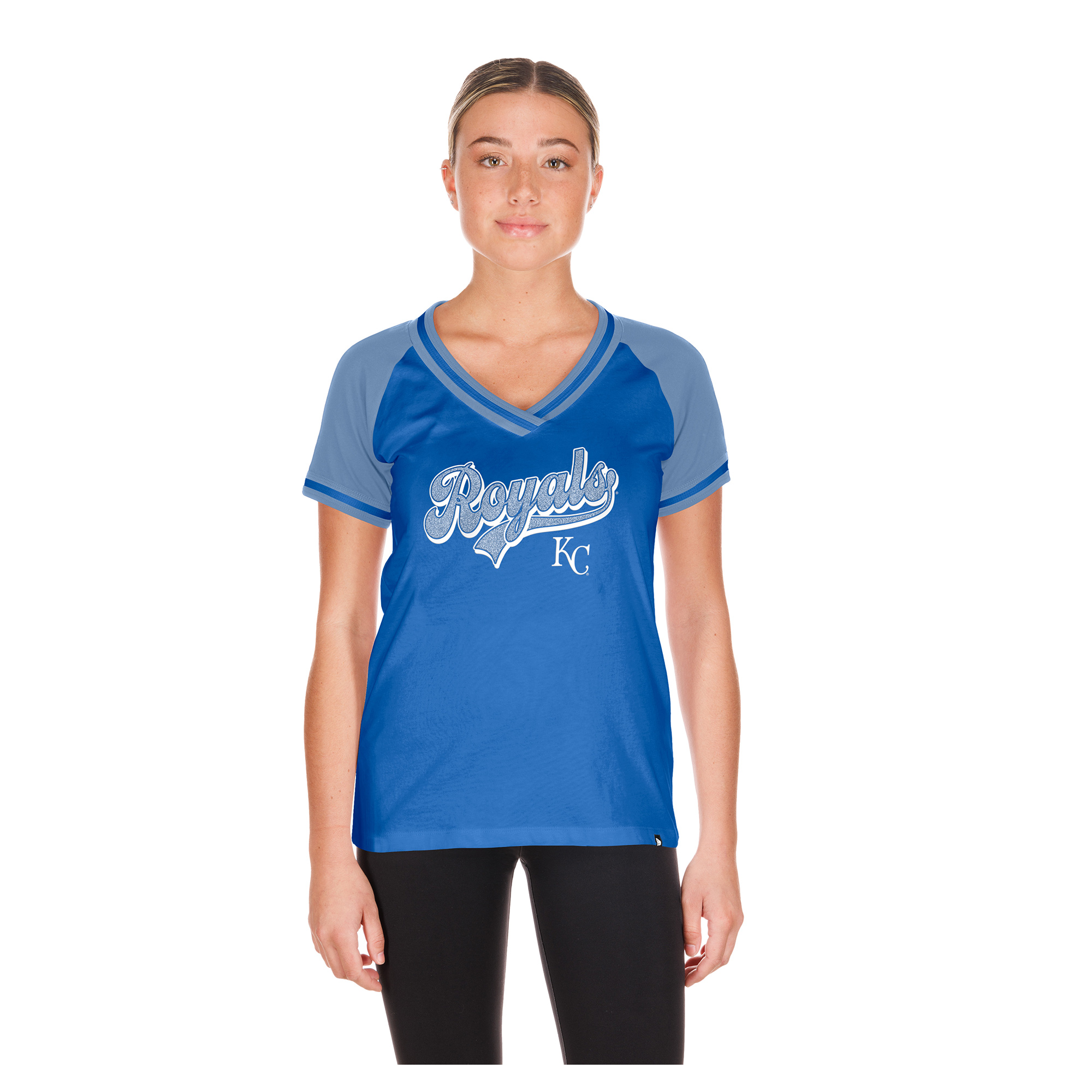 Women’s New Era Royal Kansas City Royals Gameday V-Neck T-Shirt Women’s New Era Royal Kansas City Royals Gameday V-Neck T-Shirt