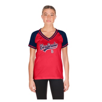 Women's New Era  Red St. Louis Cardinals Gameday V-Neck T-Shirt