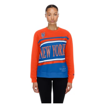 Women's New Era  Royal/Orange New York Mets Gameday Fleece Sweatshirt