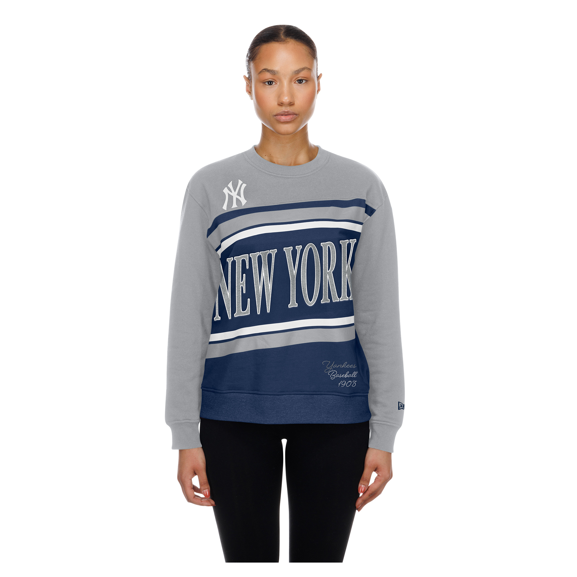 Women’s New Era Navy/Gray New York Yankees Gameday Fleece Sweatshirt Women’s New Era Navy/Gray New York Yankees Gameday Fleece Sweatshirt