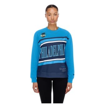 Women's New Era  Navy Philadelphia Phillies City Connect Gameday Crewneck Fleece Sweatshirt