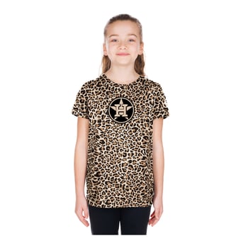 Girls Youth New Era  Brown Houston Astros Leopard T-Shirt