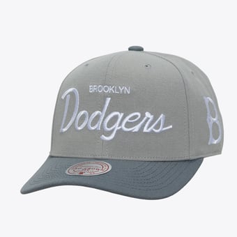 Men's Mitchell & Ness  Gray Brooklyn Dodgers Cooperstown Thunderstorm Head Coach Pro-Crown Adjustable Hat