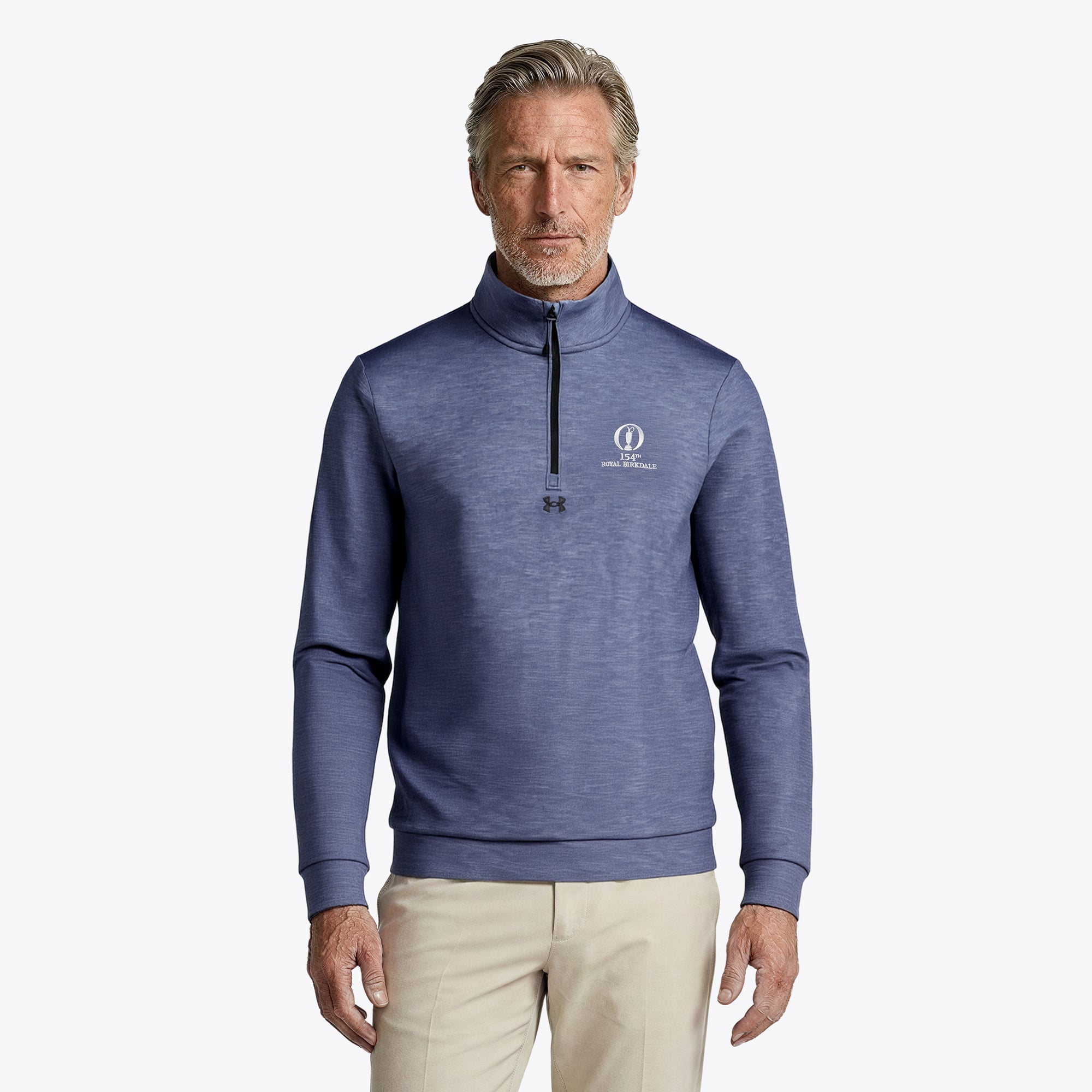 Strato intermedio 1/4 cerniera The Open Under Armour - Grigio