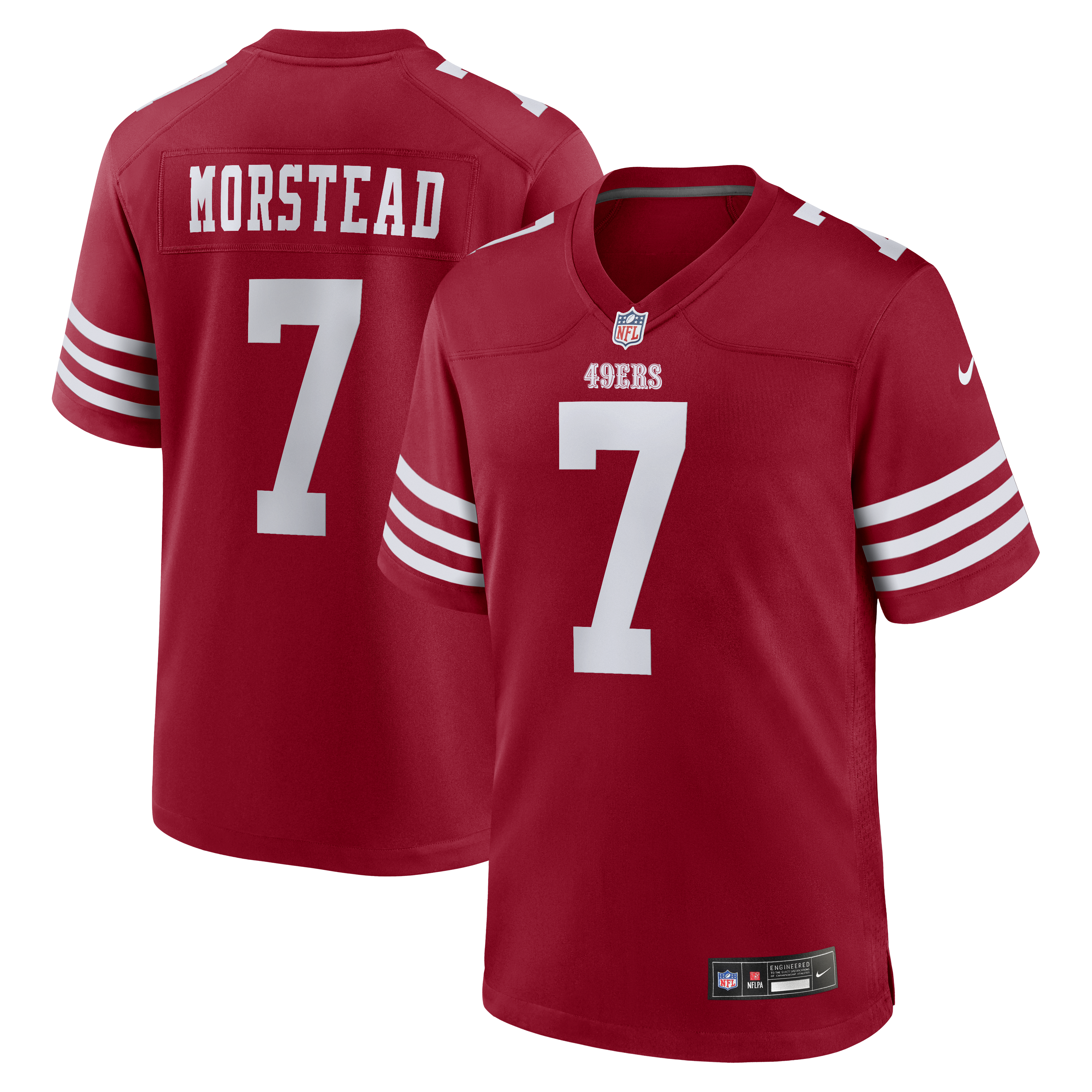 Men's Nike Thomas Morstead Scarlet San Francisco 49ers Team Game Jersey