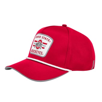 Men's Colosseum Scarlet Ohio State Buckeyes Hits the Road Podium Adjustable Hat