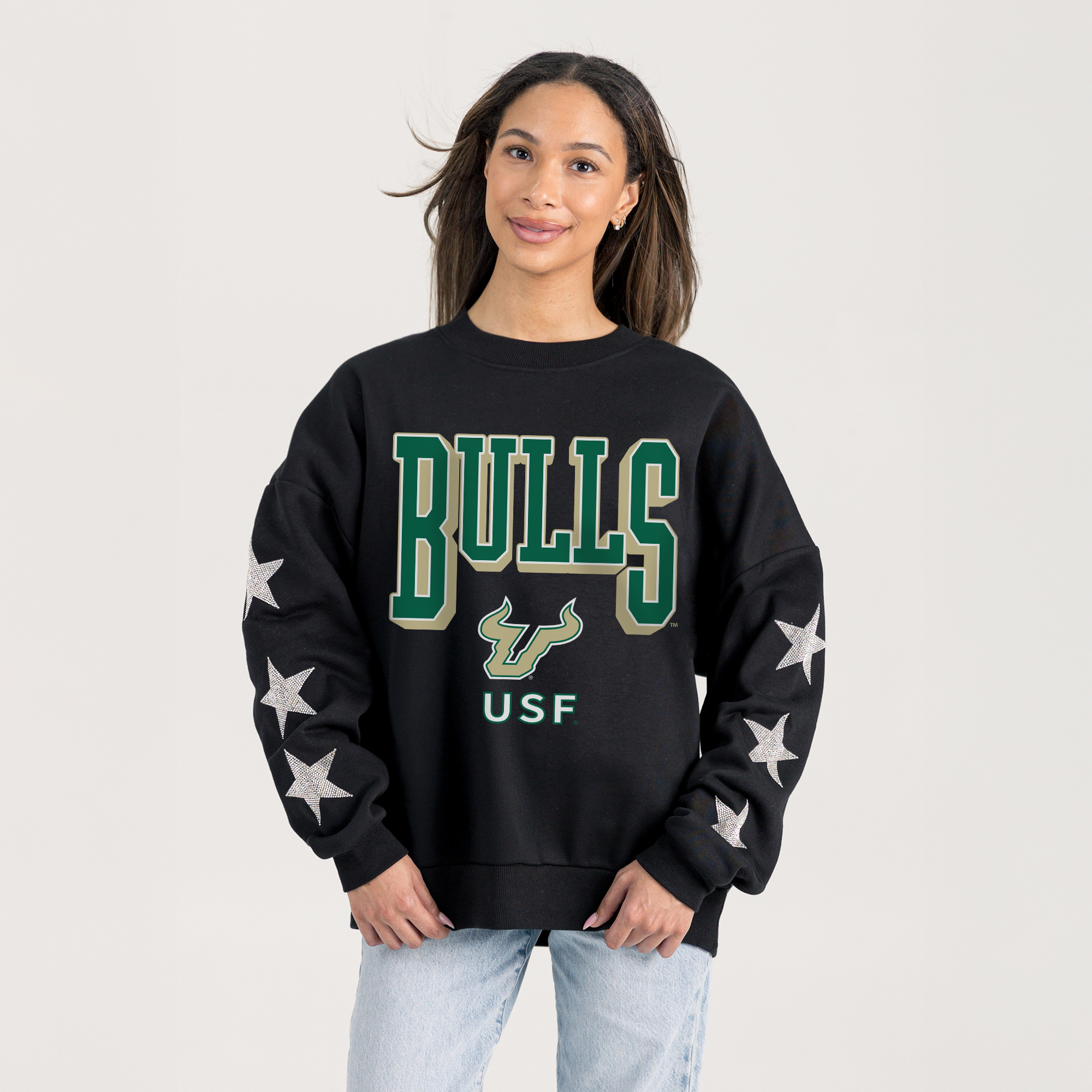 Women’s Gameday Couture Black South Florida Bulls Pure Victory Relaxed Rhinestone Pullover Sweatshirt Women’s Gameday Couture Black South Florida Bulls Pure Victory Relaxed Rhinestone Pullover Sweatshirt