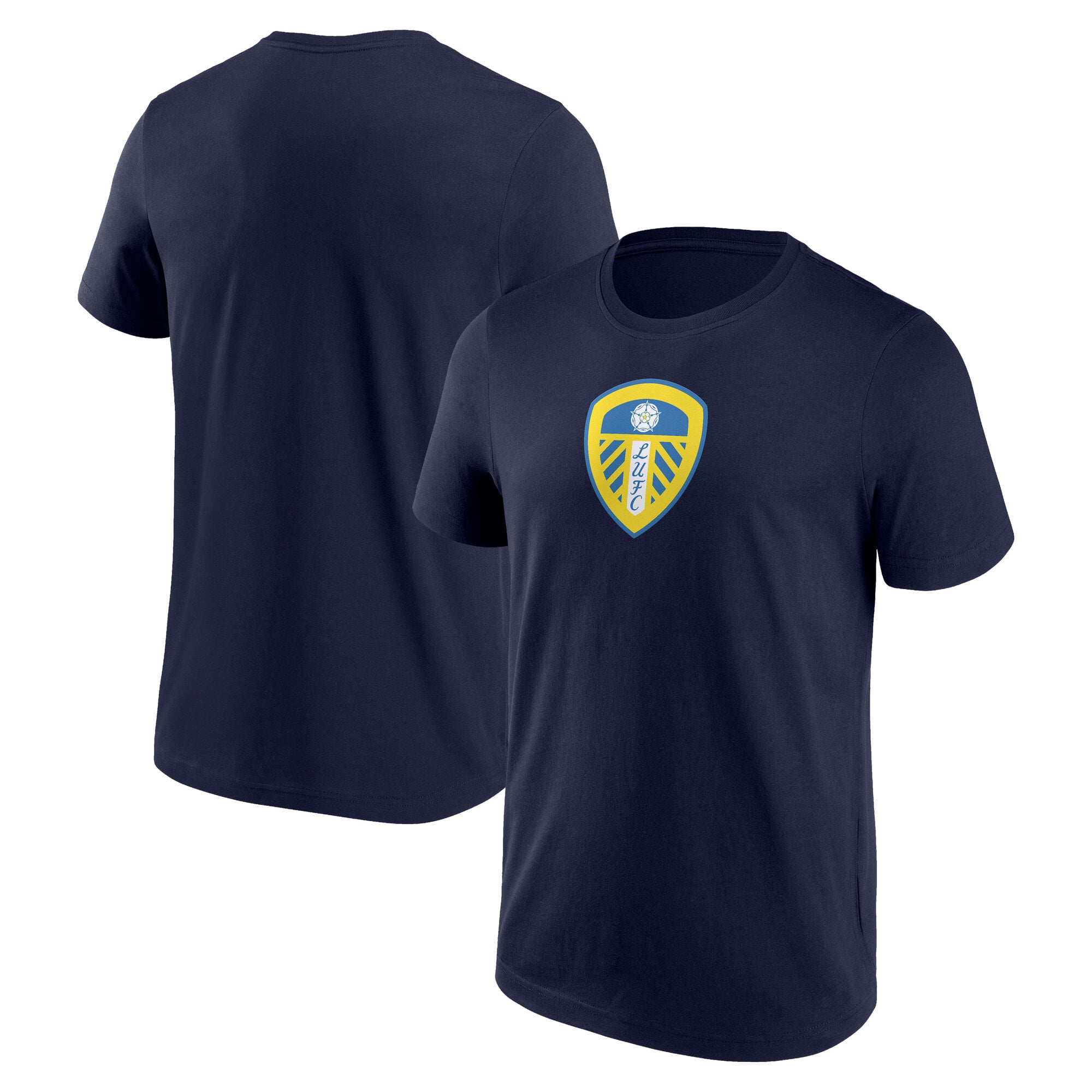 Leeds United Primary Logo Graphic T-Shirt - Navy - Mens