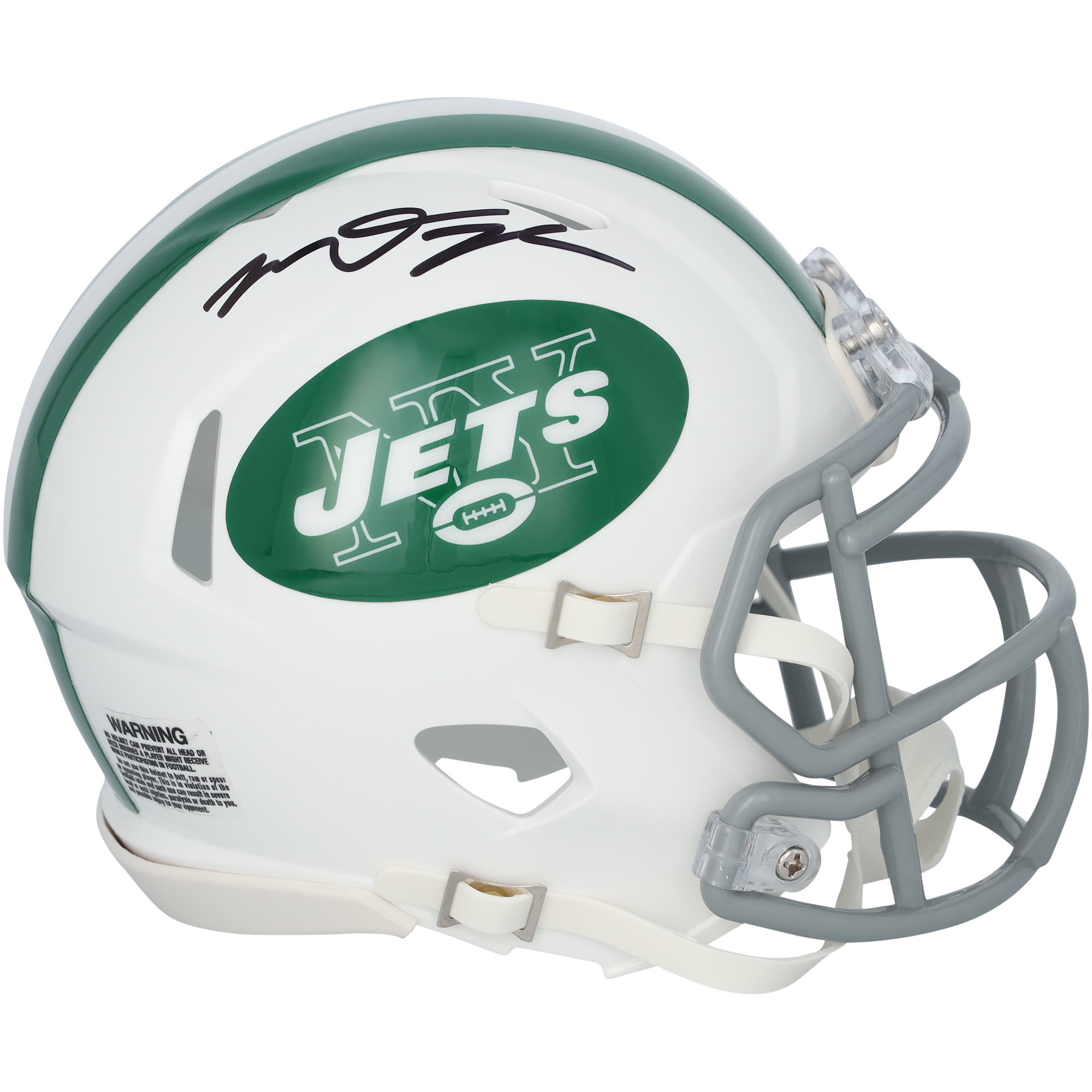 Mason Taylor New York Jets Autographed Riddell White Alternate Speed Mini Helmet