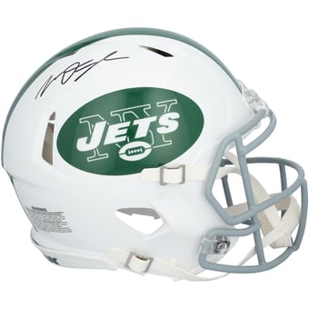 Mason Taylor New York Jets Autographed Riddell White Alternate Speed Authentic Helmet