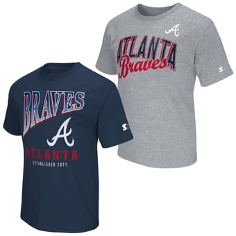 Men's Starter  Navy/Heather Gray Atlanta Braves Two-Pack T-Shirt Set