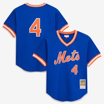 Men's Mitchell & Ness Lenny Dykstra Royal New York Mets Authentic Batting Practice Jersey