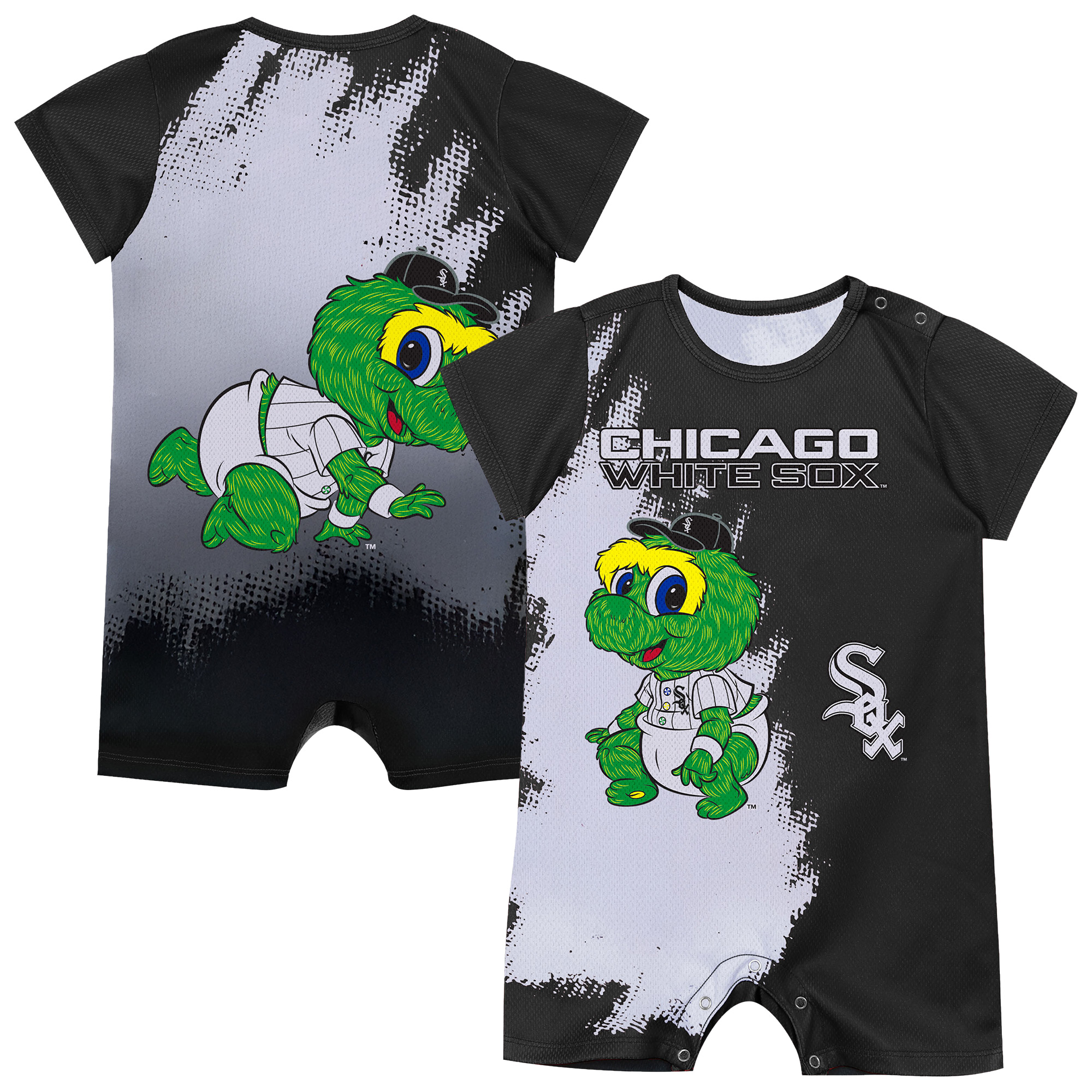 Newborn Outerstuff Black Chicago White Sox Baby Mascot Bodysuit Newborn Outerstuff Black Chicago White Sox Baby Mascot Bodysuit