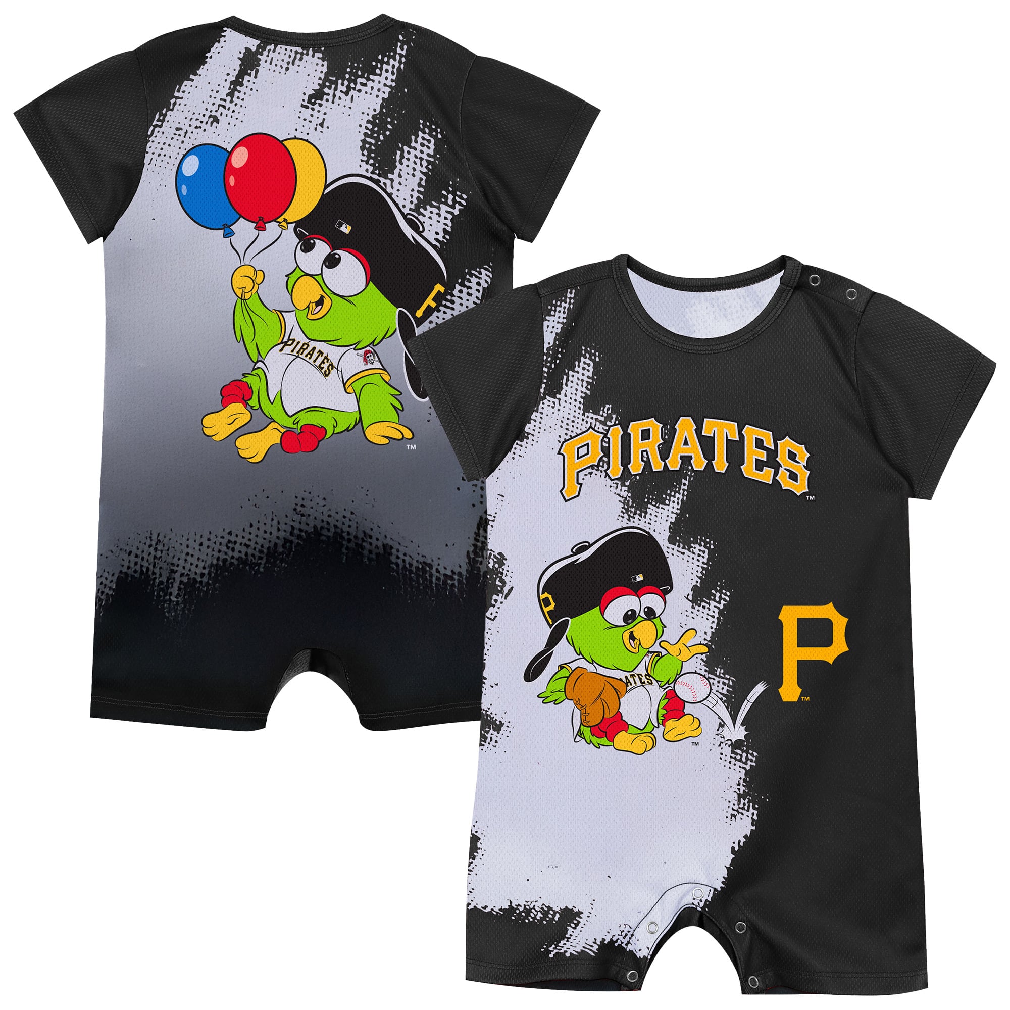 Newborn Outerstuff Black Pittsburgh Pirates Baby Mascot Bodysuit