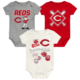 Infant Outerstuff Cincinnati Reds Home Plate 3-Piece Bodysuit Set