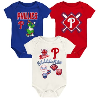 Infant Outerstuff Philadelphia Phillies Home Plate 3-Piece Bodysuit Set