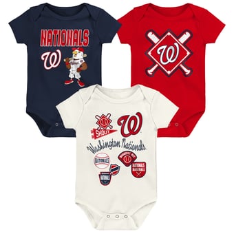 Infant Outerstuff Washington Nationals Home Plate 3-Piece Bodysuit Set