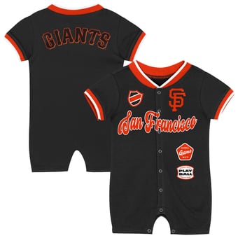 Infant Outerstuff Black San Francisco Giants Pinch Coverall