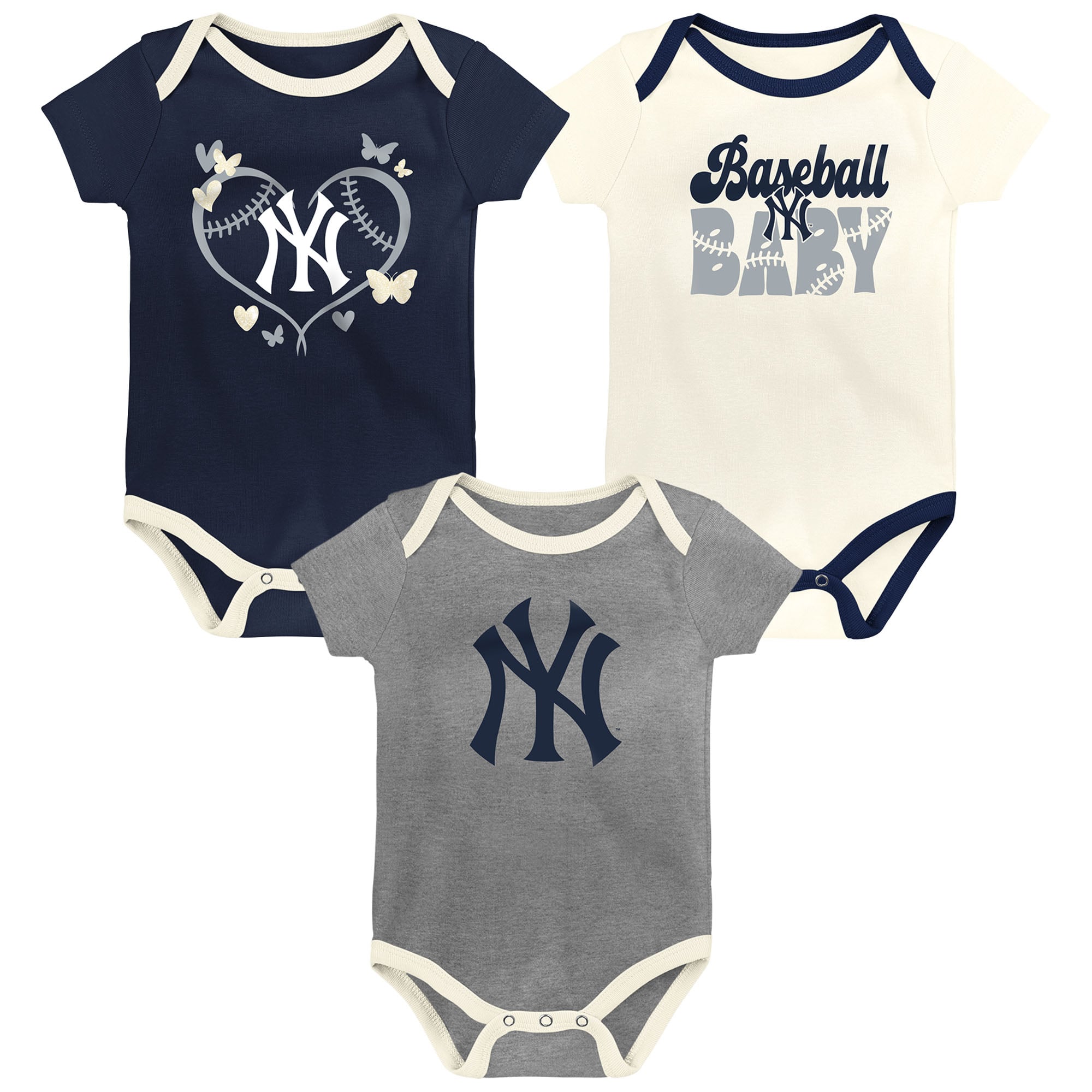 Infant Outerstuff New York Yankees Home Team 3-Pack Bodysuit Set