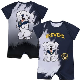 Infant Outerstuff  Navy Milwaukee Brewers Baby Mascot Bodysuit