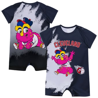 Infant Outerstuff  Navy Cleveland Guardians Baby Mascot Bodysuit