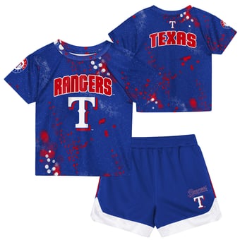 Toddler Outerstuff  Royal Texas Rangers Pinch Hitter T-Shirt & Shorts Set