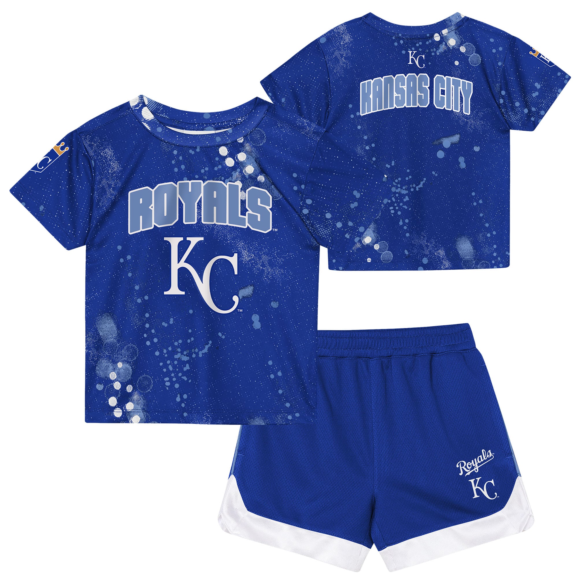 Toddler Outerstuff  Royal Kansas City Royals Pinch Hitter T-Shirt & Shorts Set