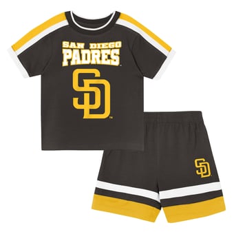 Toddler Outerstuff Brown San Diego Padres Ground Ball T-Shirt & Shorts Set
