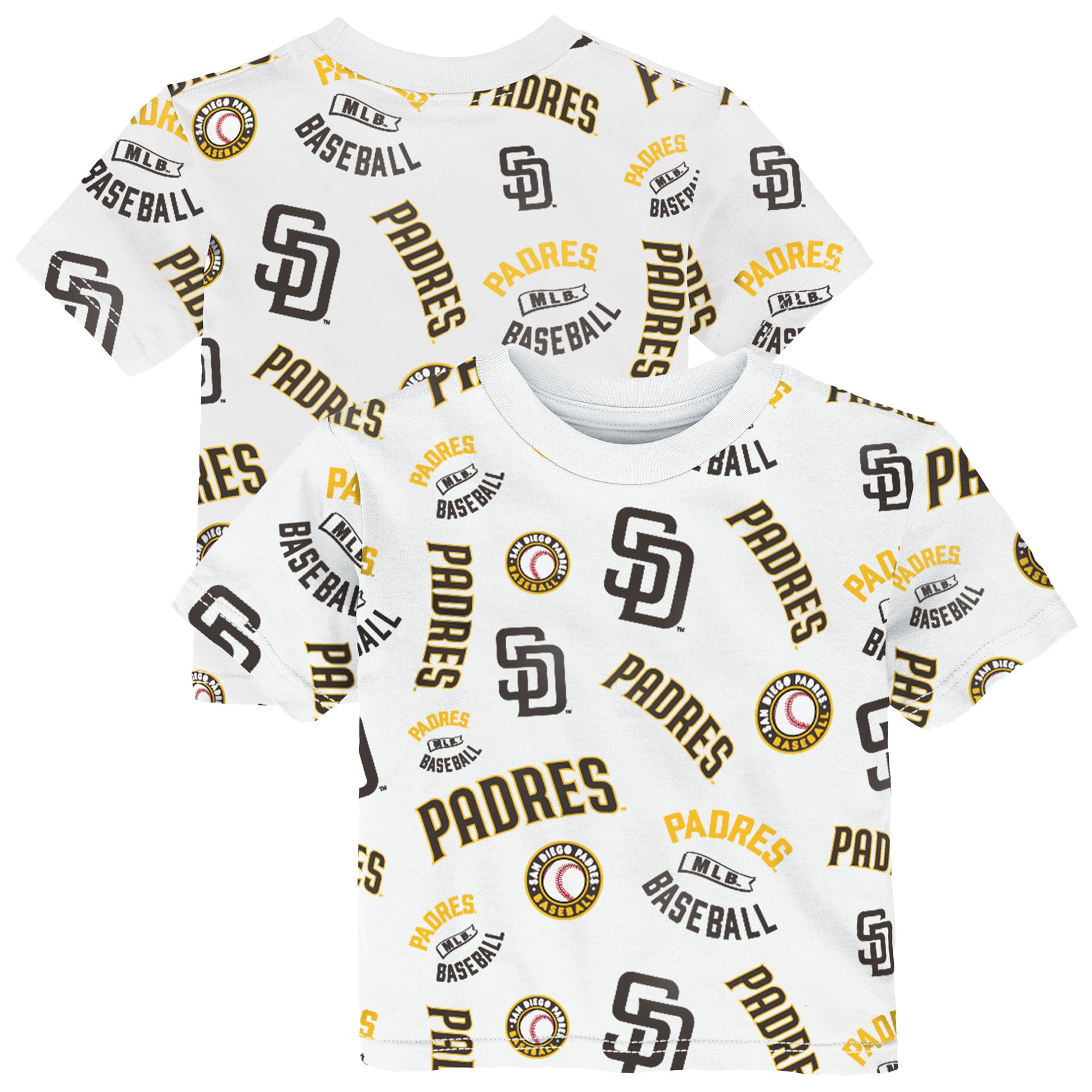 Toddler Outerstuff  White San Diego Padres Run Down T-Shirt